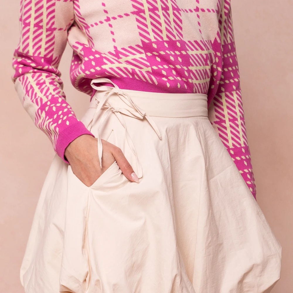 Clo Bubble Skirt in Cream